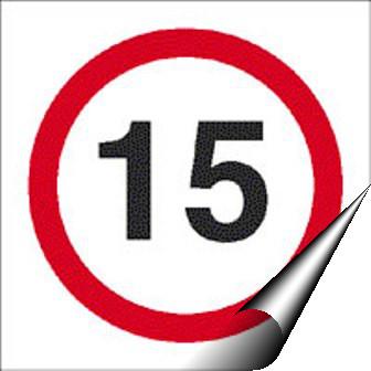 picture of Non Reflective Traffic Signs - 15 mph - 300 x 300Hmm - Self Adhesive Vinyl [AS-GE49-SAV]