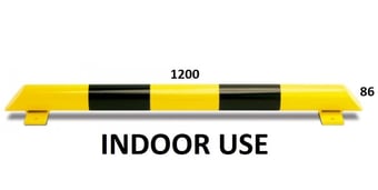 picture of BLACK BULL Collision Protection Bar - Indoor Use - 86 x 1,200mm long - Yellow/Black - [MV-199.14.143]