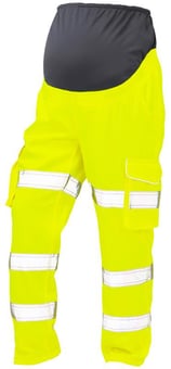 Picture of Verity - Class 2 Ladies Maternity Yellow Cargo Trouser - Regular Leg - LE-CM01-Y
