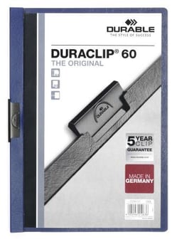 Picture of Durable - DURACLIP 60 Clip Folder - A4 - Dark Blue - Pack of 25 - [DL-220907]