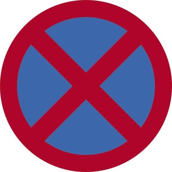 Picture of Spectrum 450mm Dia. Dibond ‘No Stopping’ Road Sign - With Channel - [SCXO-CI-14797]