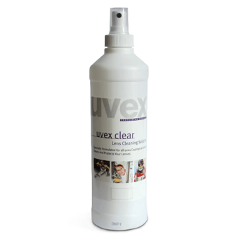 picture of Uvex - Lens Cleaning Solution - 500ml Cleaning Fluid - Suitable for all Viewing Lenses - [TU-9972-101]