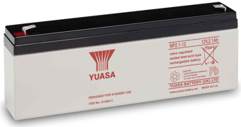 picture of Yuasa NP2.1-12 Valve Regulated Lead Acid Rechargeable Battery - 12v 2.1Ah - [BRH-SLAYUANP2.1-12]