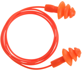 Picture of Portwest EP04 Reusable Corded TPR Ear Plugs Orange - 50 Pairs - [PW-EP04ORR]