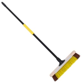 picture of Bulldozer Heavy-duty Utility Broom With Metal Scraper - 380mm - [TB-BDZCD16BAY]