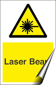 Picture of Laser Beam Sign - 200 x 300Hmm - Self Adhesive Vinyl - [AS-WA158-SAV]