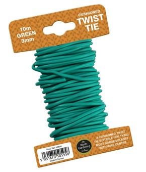picture of Garland 10m Twist Tie Cushioned 3mm Green - [GRL-W0595]