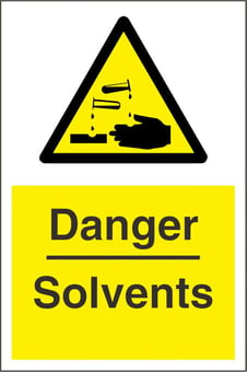 picture of Danger Solvents Sign - 200 x 300Hmm - Rigid Plastic - [AS-WA156-RP]