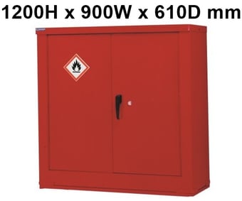 picture of Petroleum & Flammable Liquid Storage Cupboards - 2 Shelves - 1200H x 900W x 610D mm - [QM-CT129061ZHXX] - (LP)