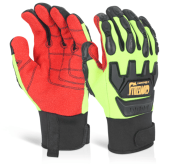 picture of Glovezilla Mechanical Impact Green Gloves - BE-GZ82LG - (DISC-R)