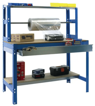 Picture of Slingsby Packing Workstation with Roll Holder and Drawer - Width 910mm - [SLB-401249] - (LP)