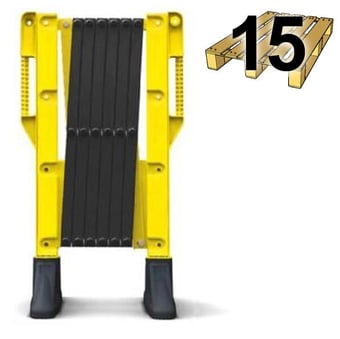 picture of JSP -Expandable Barrier 3 Metre - Yellow Black - Pallet Quantity: 15 - [JS-KAZ110-005-300/15]