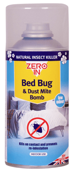 picture of Zero In Bed Bug & Dust Mite Killer Bomb - 150ml One-Shot Aerosol - [BC-ZER984]