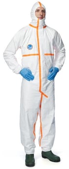 picture of Tyvek 800J Disposable White Hooded Coverall - BE-TBSH800J