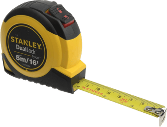 picture of Stanley Tools - Dual Lock Tylon™ Pocket Tape 5m/16ft (Width 19mm) - [TB-STA036806]