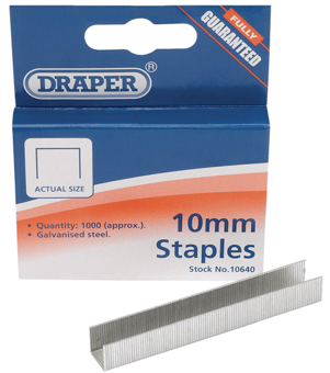 Picture of Draper 10MM Galvanized Steel Staples - 1000 Pcs - [DO-10640] - (DISC-X)