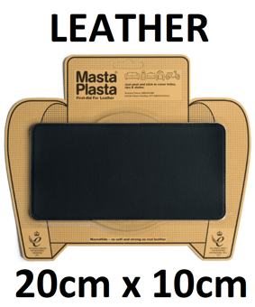 picture of MastaPlasta Leather Repair Patch Large Plain Black 20cm x 10cm - [MPL-BLACKPLAIN200X100]