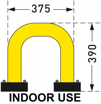 picture of BLACK BULL FLEX Protection Guard - Indoor Use - (H)390 x (W)375mm - Yellow - [MV-196.21.558]