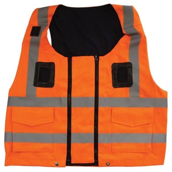 picture of JSP - Hi Vis Orange Padded Jacket with Attachment Harness - Material - [JS-FA8080] - (DISC-W)