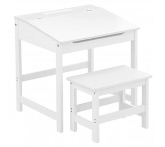Picture of Premier Kids White Desk and Stool - Children Desk - [PRMH-BU-X2404X480] - (DISC-W)