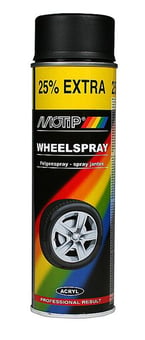 picture of Motip Wheel Spray Matt Black - 500ml - [SAX-M04019]