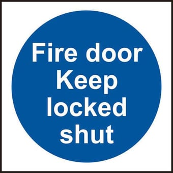 picture of Spectrum Fire door Keep locked shut Multipack of 10 – SAV 100 x 100mm - SCXO-CI-0153V10