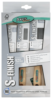 picture of Axus Decor S-Finish Brush Set Grey Series - Set of 3 - [OFT-AXU/BGS3]