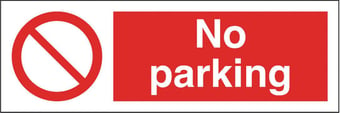Picture of No Parking Sign LARGE - 600 X 200Hmm - Rigid Plastic - [AS-PR62-RP]