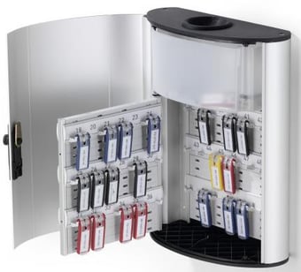 Picture of Durable - Silver Key Cabinet With Combination Lock For 56 KEY CLIP - Convenient Slot - [DL-196823]