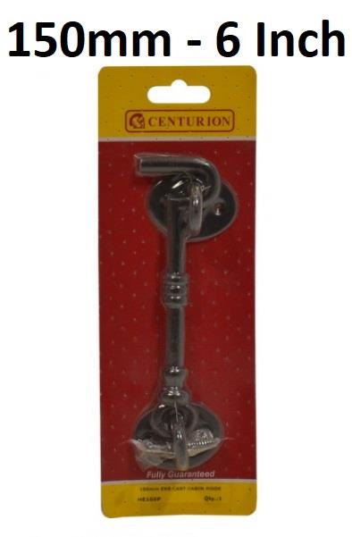 picture of Black Japanned Cast Cabin Hook - 150mm (6") - Single - [CI-HE160P]