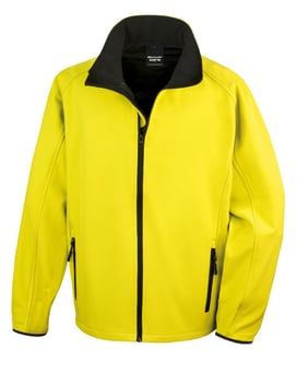 picture of Result Core Men's Yellow/Black Printable Softshell Jacket - BT-R231M-YEL/BLK