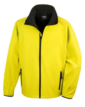Picture of Result Core Men's Yellow/Black Printable Softshell Jacket - BT-R231M-YEL/BLK
