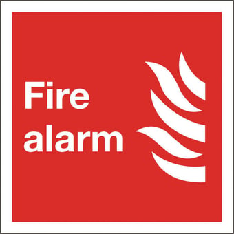 picture of Fire Alarm Sign - 200 X 200Hmm - Rigid Plastic - [AS-FI24-RP]