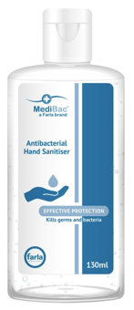 Picture of MediBac Antibacterial Hand Sanitiser Gel - Alcohol Based - 130ml - [FA-6624-C] - (DISC-W)