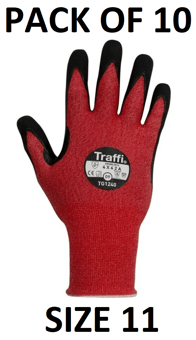 picture of TraffiGlove High Performing 15gg Gloves - Size 11 - Pack of 10 - TS-TG1240-11X10 - (AMZPK2)