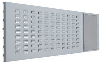 Picture of QMP Back Panel - Louvred/Pinboard - 1200mm Light Grey - [QM-BELO4812IXXX]