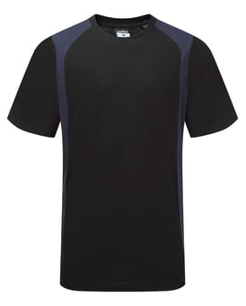 picture of Portwest CD811 - WX2 Eco T-Shirt S/S - Black/Navy - PW-CD811BNR
