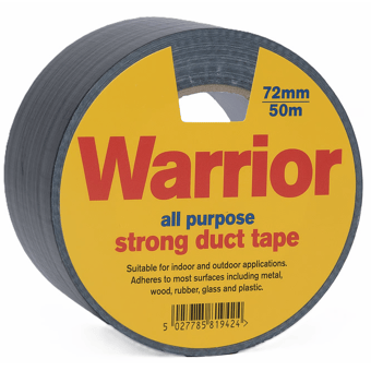 Picture of Warrior Easytear Cloth Duct Tape - Black - 72mm x 50m - [ULT-00427250BKWR]