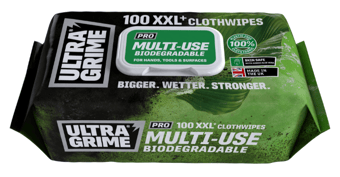 picture of Pro MultiUse Biodegradable Wipes - 100 XXL+ Clothwipes - [NU-5940]