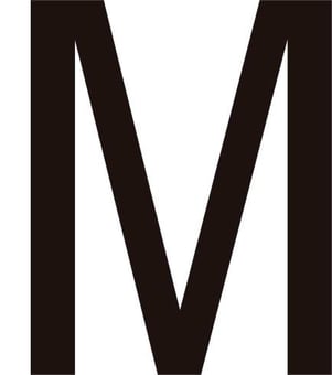 Picture of Spectrum 50mm Black Vinyl - Character ‘M’ - Pack of 10 - SCXO-CI-SVB01ML