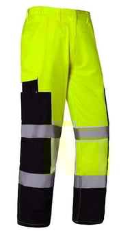 Picture of Aqua Premium Yellow/Navy Ballistic Cargo Trouser - Short Leg - FU-TR371-000-211-SHORT