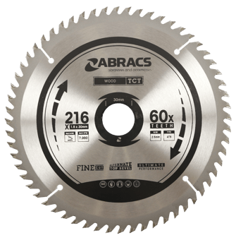 picture of Abracs TCT Blade 216mm x 1.8mm x 30mm - 60T Wood Fine Cut Type - [ABR-TCT21660]