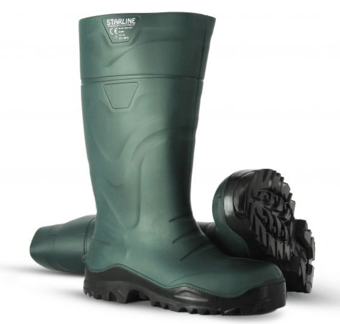 picture of Starline Waterproof PU Wellington Boots Khaki S5 SRC - STL-STL-9910-S5-KHA