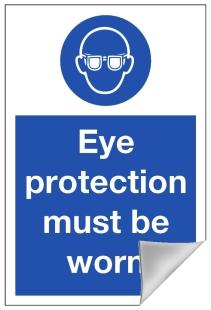 picture of Eye Protection Sign LARGE - 400 x 600Hmm - Self Adhesive Vinyl - [AS-MA70-SAV] 