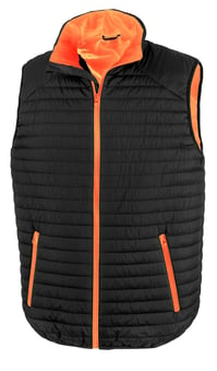 Picture of Result Thermoquilt Gilet Black/Orange - BT-R239X-BLOR