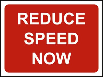 picture of Spectrum 1050 x 750mm Temporary Sign – Reduce Speed Now – [SCXO-CI-13152-1]