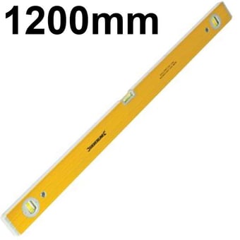 picture of Silverline - Heavy Duty Spirit Level - 1200mm - 3 Vials - 1.2mm Thick Aluminium - [SI-SL22]