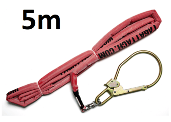picture of TAGATTACH 25mm Grip Rope Tag Line c/w Steel Tower Hook 5mtr - [TAG-25GR5-STH]