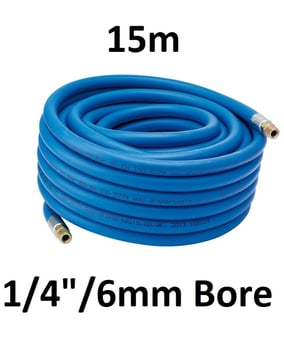 picture of Air Line Hose with 1/4" BSP Fittings - 1/4"/6mm Bore - 15m - [DO-38285]