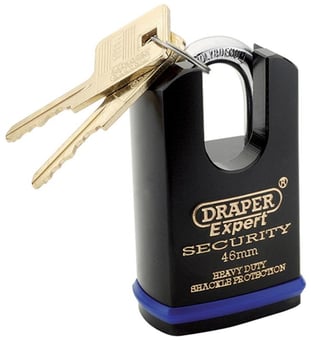 Picture of Draper - Heavy Duty Padlock and 2 Keys with Shrouded Shackle - 46mm - [DO-64196]